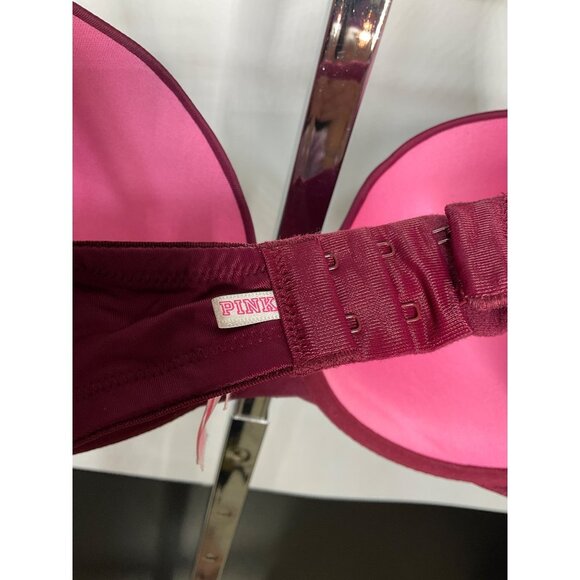 VS Victoria's Secret PINK Everywear Push Up Plum beige 36DD - Picture 7 of 7